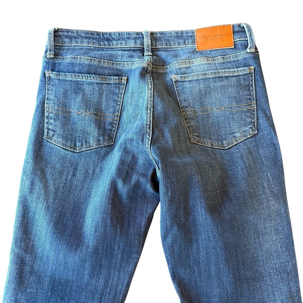 Lucky Brand Womens Sweet Boot jeans, dark wash, whiskering, size 10/30 - Picture 6 of 8